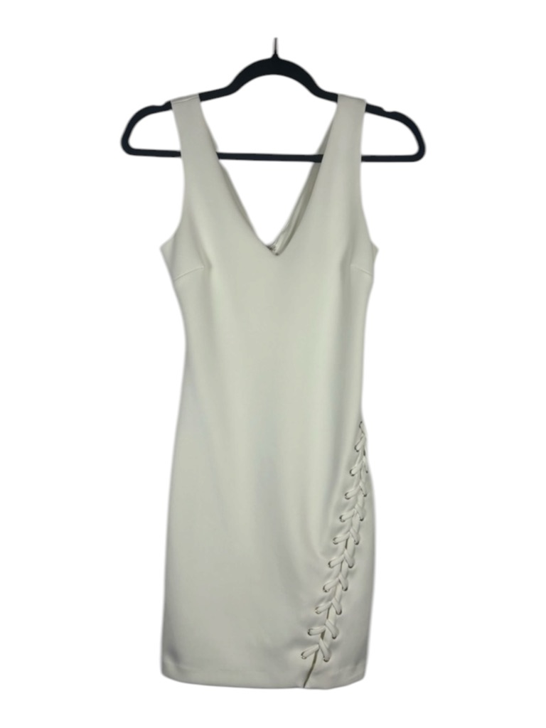 Guess Mini Dress Bodycon Lace Up Ivory- 0